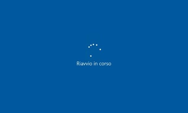 Come sbloccare Riavvio in corso Windows 10