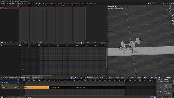 Come animare un modello 3D su Blender