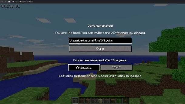 Minecraft Classic Browser