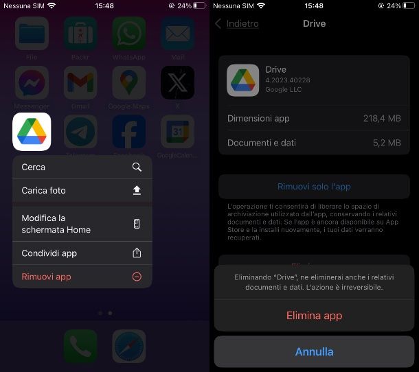 Come disinstallare Google Drive su iOS/iPadOS