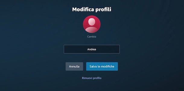 Profilo Prime Video