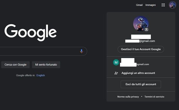 Come impostare account Google predefinito su PC