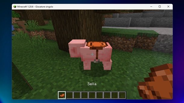 Come usare sella per maiali su Minecraft