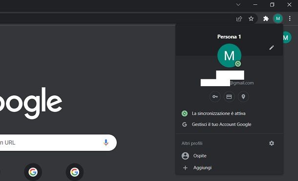 Come impostare account Google predefinito su Google Chrome