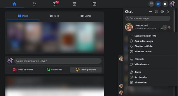 Come nascondere una conversazione su Messenger da PC