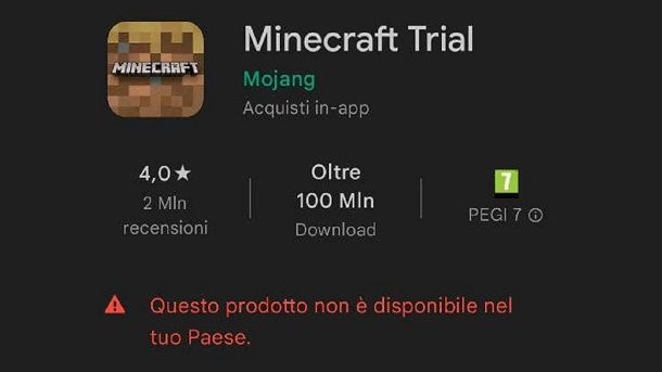 Come scaricare Minecraft gratis su Android