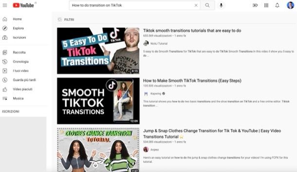 Come fare le transizioni su TikTok
