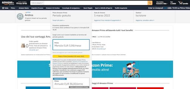 Amazon Prime mensile