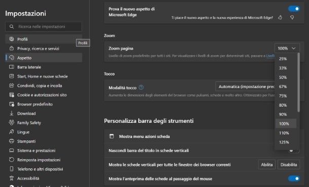 Come ingrandire i caratteri della posta elettronica da browser