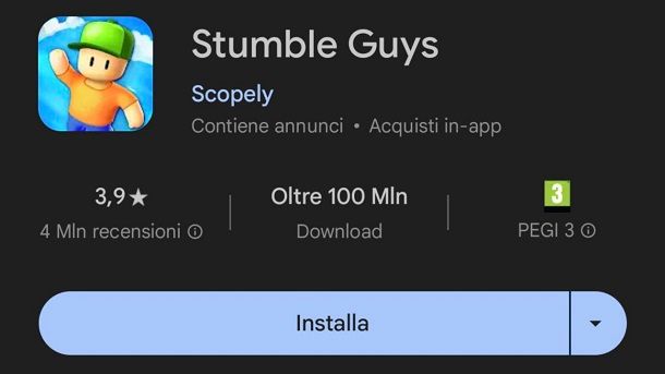 Indicazioni app a pagamento Android