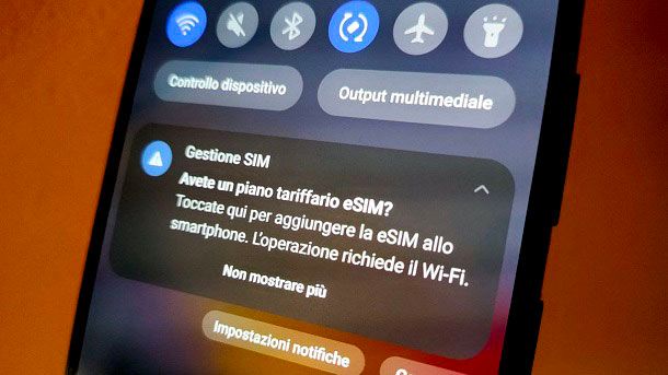 Impostazioni eSIM Samsung