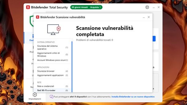 Scansione rete Bitdefender