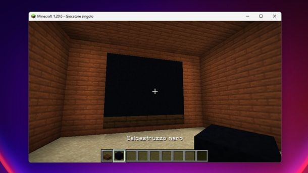 Televisore nero Minecraft