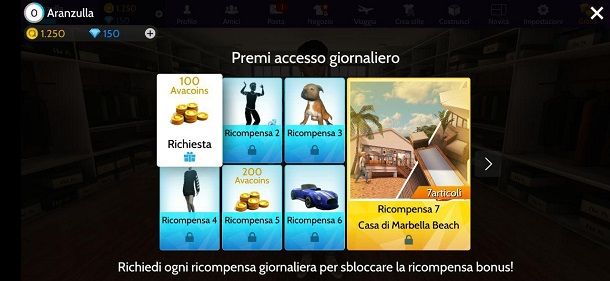 Bonus giornaliero Avakin Life