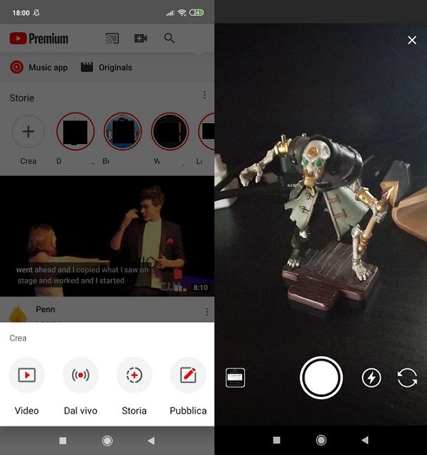 Come fare Storie YouTube