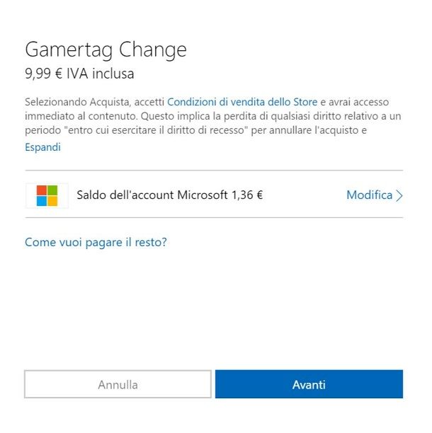 Gamertag pagamento