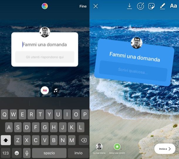 Adesivo Domande su Instagram 
