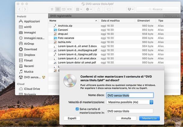 Programmi per masterizzare DVD superiori a 4.7 GB - Mac