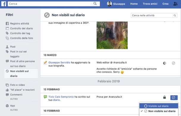 Come vedere messaggi nascosti Facebook