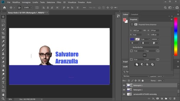 Photoshop inserimento testo