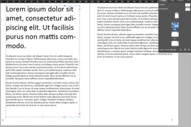 InDesign impaginazione documenti