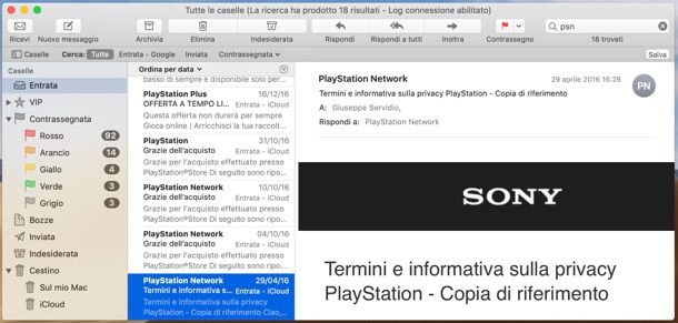 Email di Sony