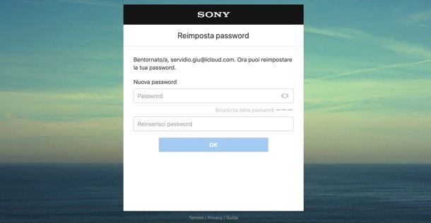 Recupero password account PSN