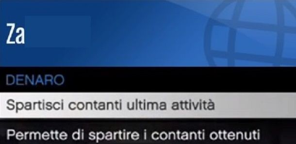 Spartisci contanti ultima attività GTA Online