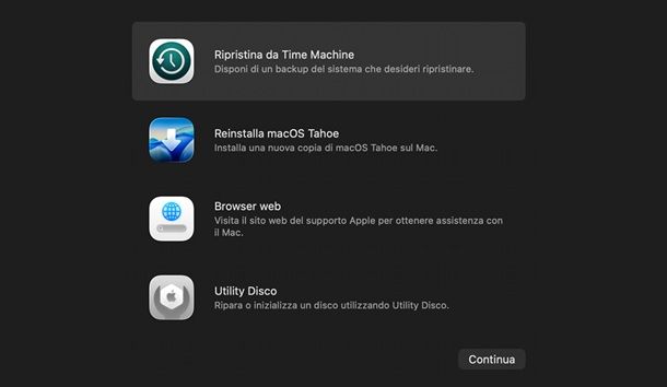 Come si accende il Mac in macOS Recovery