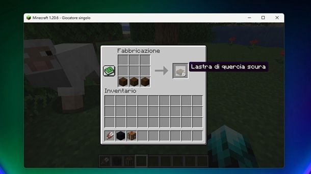 Lastra di quercia scura Minecraft