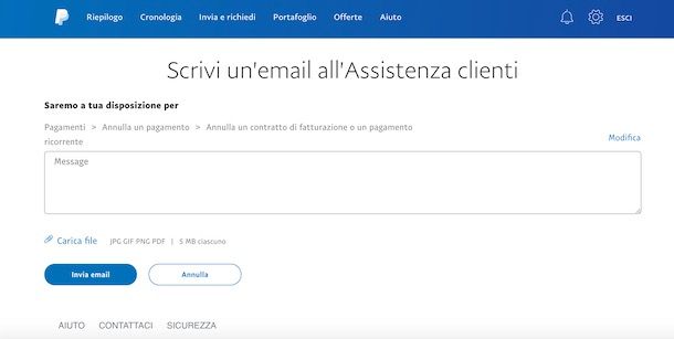 Servicio de atención al cliente de PayPal
