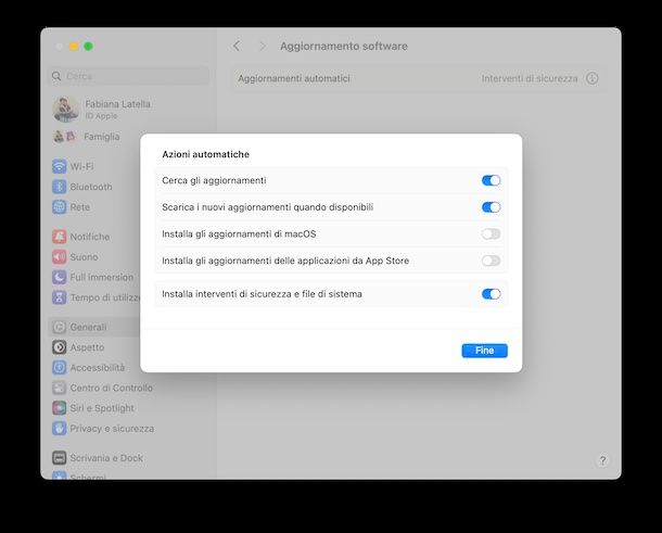 Bloccare aggiornamenti automatici Mac