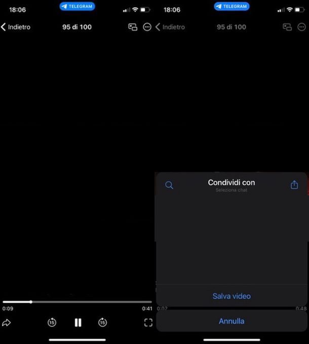 Salvare video da Telegram