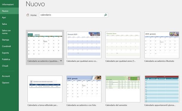 Calendario automatico Excel PC