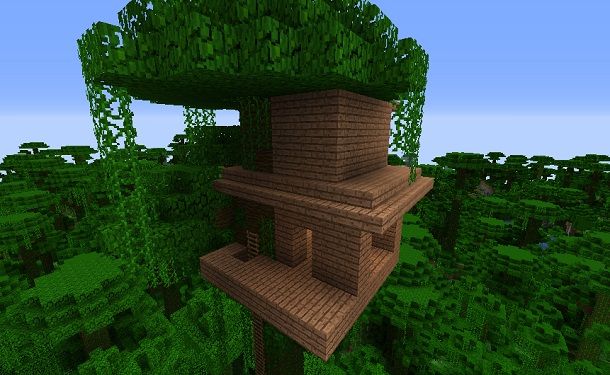 Casa sull'albero su più piani Minecraft