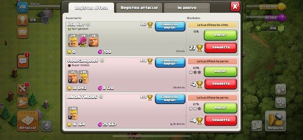 Vendetta su Clans of Clans