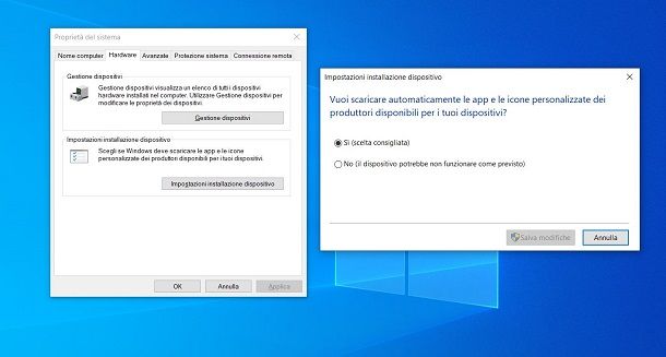 Come disattivare aggiornamenti automatici driver Windows 10