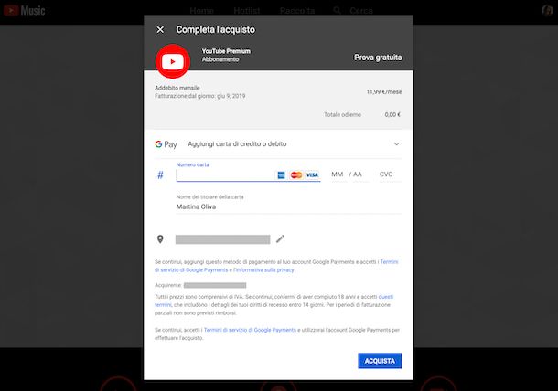 YouTube Premium Web