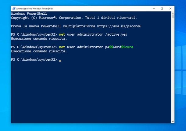 Come sbloccare account amministratore Windows 10