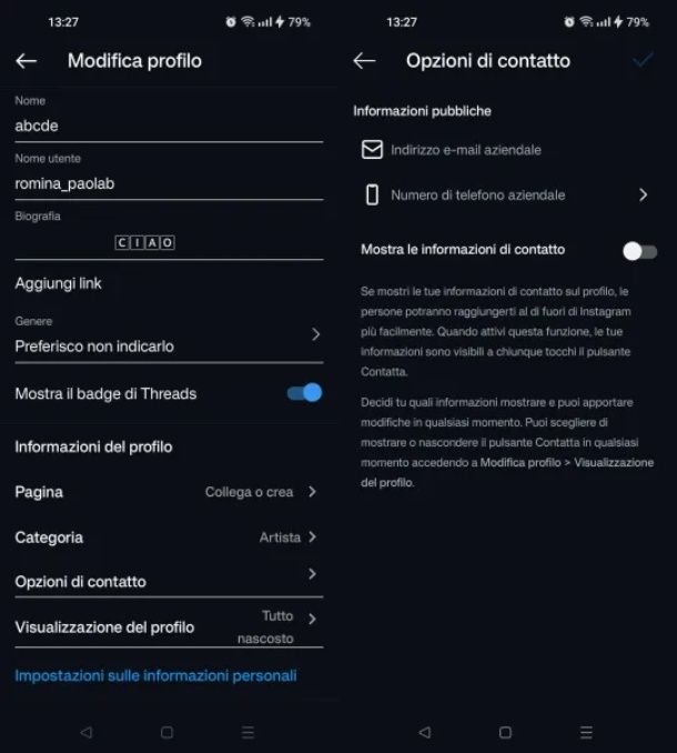 Come mettere il numero di telefono pubblico su Instagram