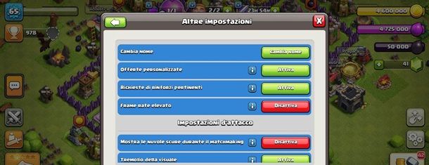 Cambiare nome su Clash of Clans la prima volta