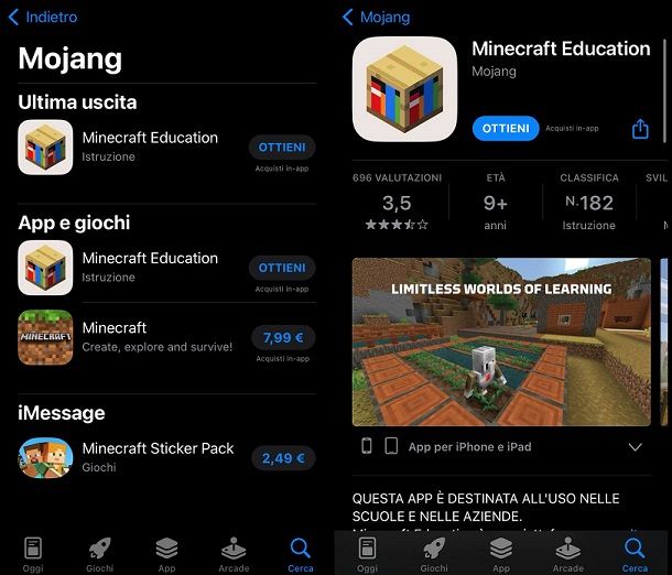 Come scaricare Minecraft Pocket Edition gratis per iPhone