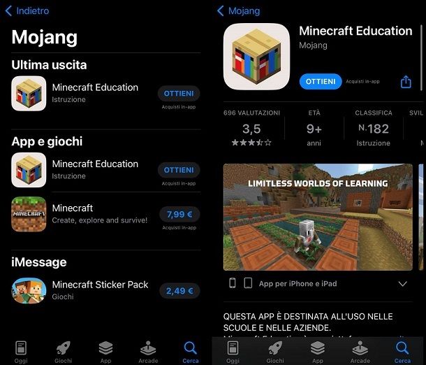 Come scaricare Minecraft gratis da iPhone