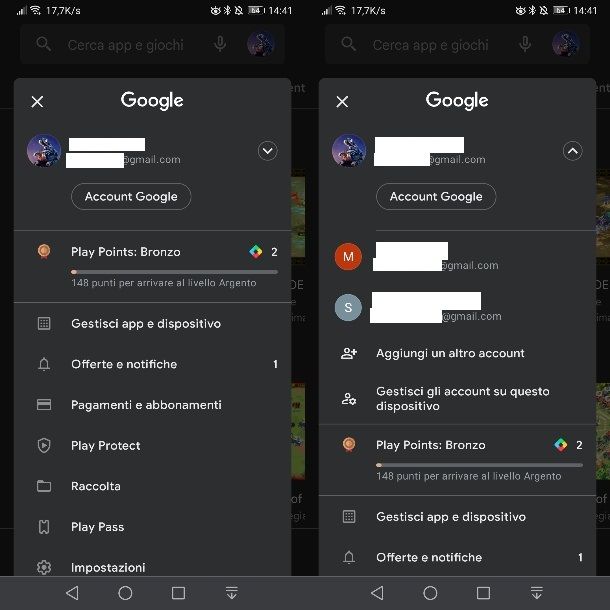 Come impostare account Google predefinito su Android