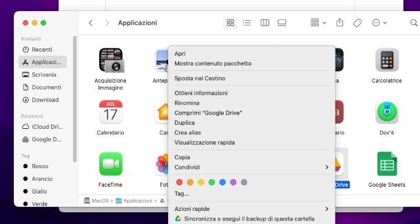 Come disinstallare Google Drive su Mac