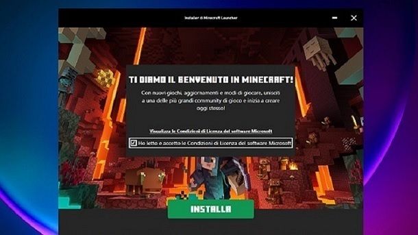 Scaricare Minecraft PC Windows 11