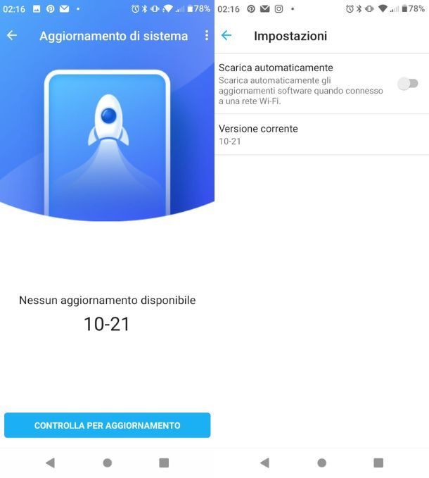 Disattivare aggiornamenti automatici su Android