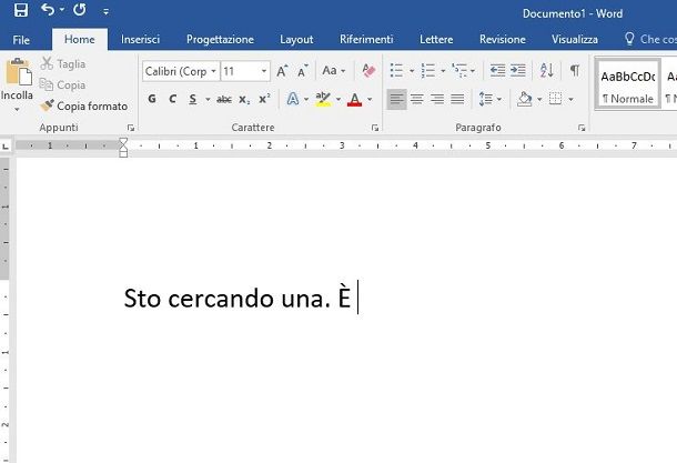 Maiuscolo con punto fermo Word