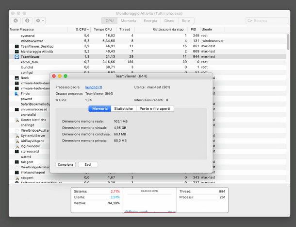 Controllare i programmi in esecuzione — macOS