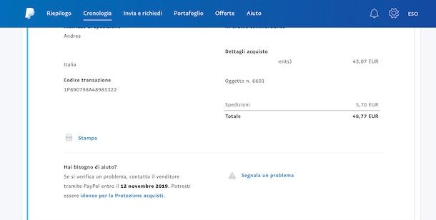 problema pago paypal